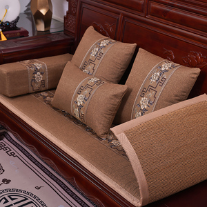 定做双面新中式红木沙发坐垫家具实木椅子座垫罗汉床坐垫四季通用