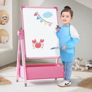 磁性画板双面涂鸦婴儿家用儿童涂色写字板无尘画画支架小黑板彩色