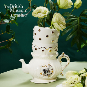 大英博物馆爱丽丝异形陶瓷花瓶桌面摆件生日礼物女