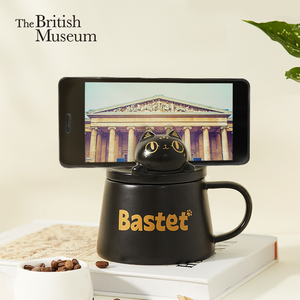 大英博物馆安德森猫和她的朋友们巴斯特萌猫手机支架陶瓷马克杯女