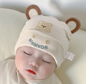 0一3个月胎帽新生婴儿帽子春秋纯棉初生秋冬小月龄男女宝宝外出帽