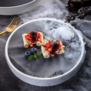 密胺仿瓷烤肉寿司料理干冰盘创意餐具 海鲜三文鱼刺身盘 鱼生冰盘