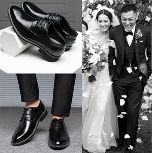 新郎结婚订婚皮鞋休闲商务正装真皮英伦男款配西装高级感皮鞋男士