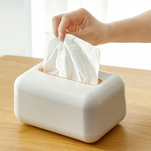 纸巾盒弹簧客厅茶几抽纸盒轻奢高档餐巾纸盒创意高级感防水面纸盒