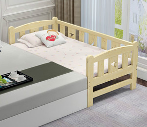 定做加长实木床护栏儿童床带加宽婴儿床小孩简易松木床边床拼接床