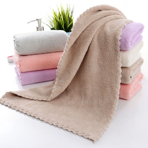 珊瑚绒擦手毛巾洗脸面巾柔软家用厨房速干洗澡吸水不掉毛加厚方巾