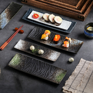 寿司日料盘子长方形日式陶瓷餐具菜盘碟子西餐盘创意鱼盘家用平盘