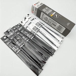 晨光优品中性笔AGPB7701替芯加强型 0.5全针管尚品黑色水笔芯4255