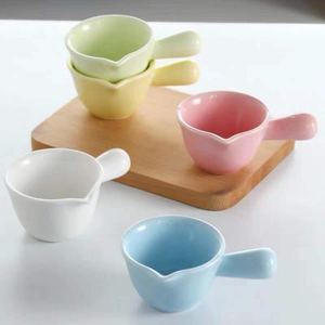 苏家陶瓷小奶杯创意带把手可爱多功能调料杯烘焙烤碟蘸料碟酱油碟