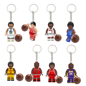 人仔积木篮球明星兼容乐高钥匙扣背包挂件科詹姆麦韦德库玩具男孩