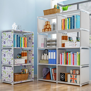 简易书架 创意组合书柜置物架落地层架子儿童学生书橱