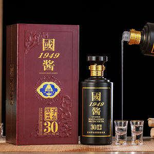 贵州53度酱香型白酒国酱1949酒粮食酒礼盒装整箱六瓶坤沙酒洞藏酒