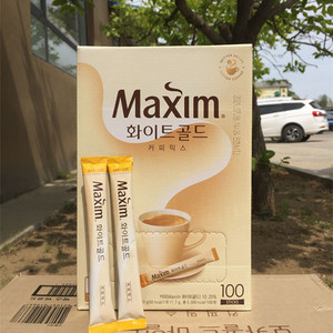 白金麦馨咖啡Maxim白金咖啡三合一韩国进口速溶咖啡100条礼盒装