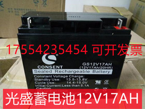 光盛蓄电池GS12V17A12A9A7A24A100A电梯消防主机ups电池6v10a电池