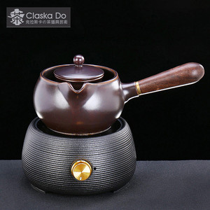 Claska Do侧把陶瓷煮茶壶黑茶烧茶壶功夫电陶炉煮茶器普洱泡茶器