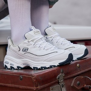 Skechers斯凯奇春夏季复古小白鞋老爹鞋女厚底增高熊猫鞋99999863