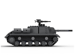 MOC-XM225 重型坦克 不带机枪 电子图纸 拼插积木 750片