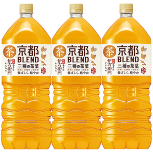 日本进口三得利伊右卫门混合茶绿茶京都福寿园饮料无糖大瓶装2L