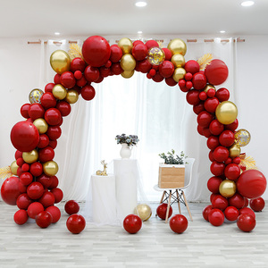 网红红色气球拱门结婚年会婚礼春节场景门口支架装饰婚房布置套装