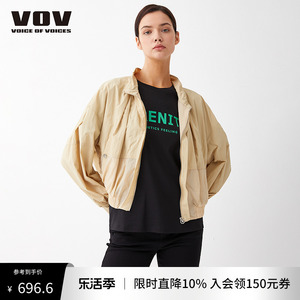 vov外套夏季新品女士简约休闲夹克防晒服外套61122201016