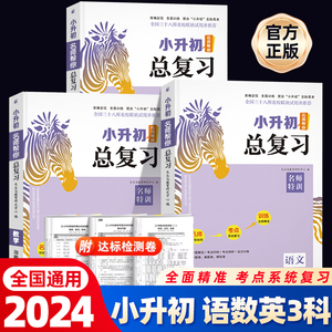 2024新版木头马小升初名师帮你总复习语文数学英语全套3册全国通用名校推荐小升初必刷题人教版名师考点解析知识技能专项训练题册