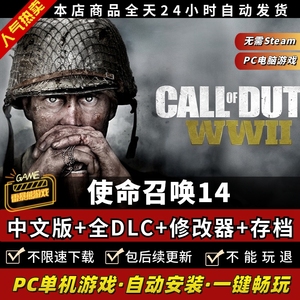 使命召唤14二战 全DLC免steam送存档大型PC电脑单机射击游戏cod14