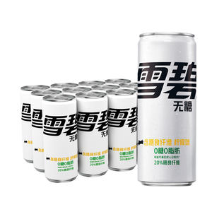 雪碧Sprite纤维+柠檬味零卡罐装330ml*24新老包装随机