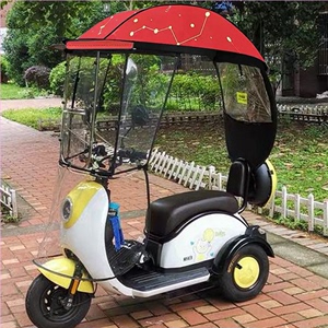 一体式三轮车雨棚蓬小型电动自行车防晒雨挡风罩电瓶车加厚遮阳伞