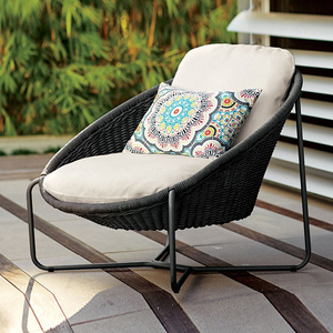 创意设计师ins室户外梳化沙发休闲单人别墅庭院阳台懒人藤椅圆形