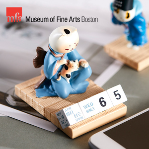 MFA波士顿美术博物馆三花猫手机支架台日历办公室桌面摆件送礼