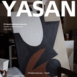 YASAN 艺术油画客厅巨幅抽象画色块卧室装饰挂画定制后现代肌理画