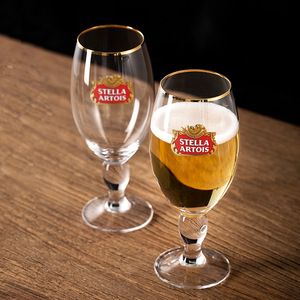 时代精酿啤酒酒杯STELLA ARTOIS高脚杯冷饮果汁杯圣杯可定制图案
