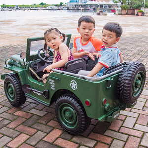 儿童电动汽车四轮遥控越野宝宝玩具车可坐大人双人小孩四驱超大车