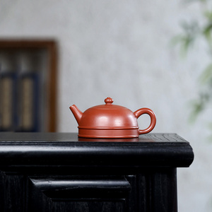 伯元 宜兴紫砂壶原矿大红袍 双线半月纯手工中式家用礼品茶壶茶具