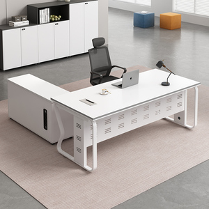 老板桌办公桌简约现代钢架办公桌椅组合办公室经理桌主管桌GJ001
