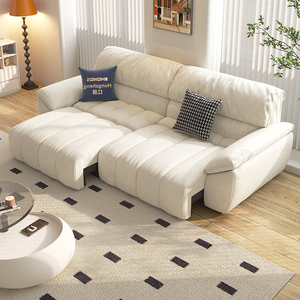 红晟布艺电动功能沙发床双人沙发客厅新款伸缩折叠零靠墙两用梳化