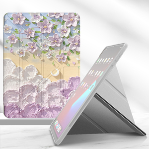 aipaid平板保护壳ipadpro105保护套带笔槽iPad8第九代paid油画air2/3适用10.2苹果11皮套mini5/4全包6代9.7寸