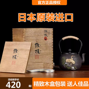 日本进口铁技电陶炉煮茶铁壶手工铸铁茶壶泡茶烧水复古老式铁茶壶