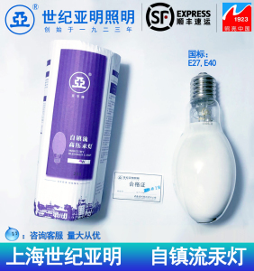 上海世纪亚明1923自镇流高压汞灯GYZ125W160W250W450W 荧光自汞泡