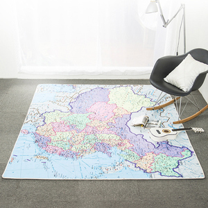 创意中国地图地毯 客厅厨房卫生间防滑垫 儿童游戏毯可定制地毯