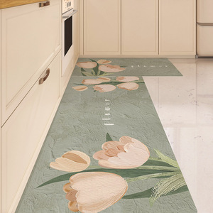 厨房专用地垫pvc防水防油可擦洗防滑地毯高级感家用耐脏防污垫子