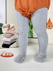 婴儿打底裤春秋加厚款男童6-12个月大屁屁裤袜保暖薄绒宝宝连裤袜