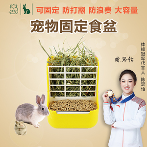 兔子草架兔子龙猫荷兰猪豚鼠2合1草架大容量固定内置草筐架牧草盒