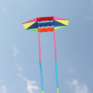 潍坊风筝2.5米格子布雷达风筝树脂杆布拼风筝成人风筝易放飞包邮