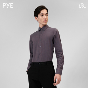 PYE派 商场同款 Classic男士长袖小八领衬衣全棉修身商务衬衫