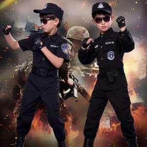 绝美儿童警察童装警男童特警小军装警官特种兵童装幼儿园角色扮演