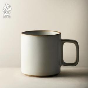 九土日式复古粗陶咖啡杯陶瓷杯子对杯家用马克杯办公室设计师茶杯