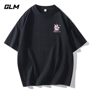 森马集团GLM短袖男士夏季宽松丅血爆款T恤大码半袖体恤卡通打底衫