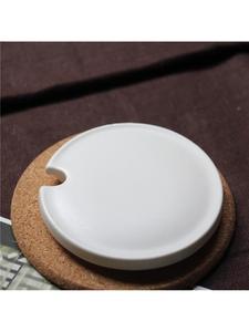 亚光马克杯盖 陶瓷杯盖子创意圆形牛奶挖孔杯盖直径8 9cm定制包邮