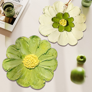 异形花卉餐垫隔热垫pvc皮革防水防油餐桌垫免洗可擦西餐垫子碗垫